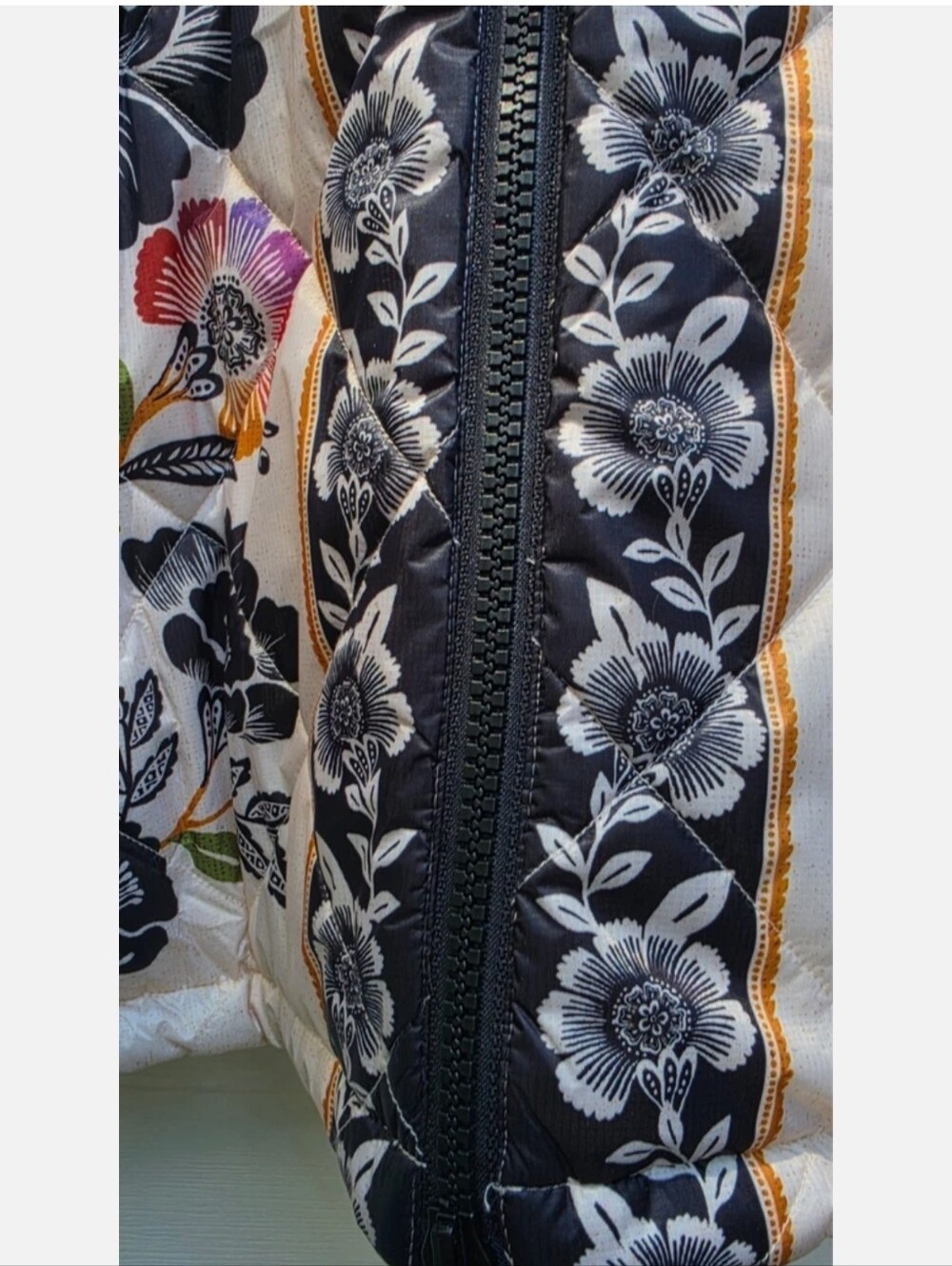 Stuning New Farm Rio Romantic Garden Reversible Puffed Hooded Belted Jacket L XL - Picture 6 of 16